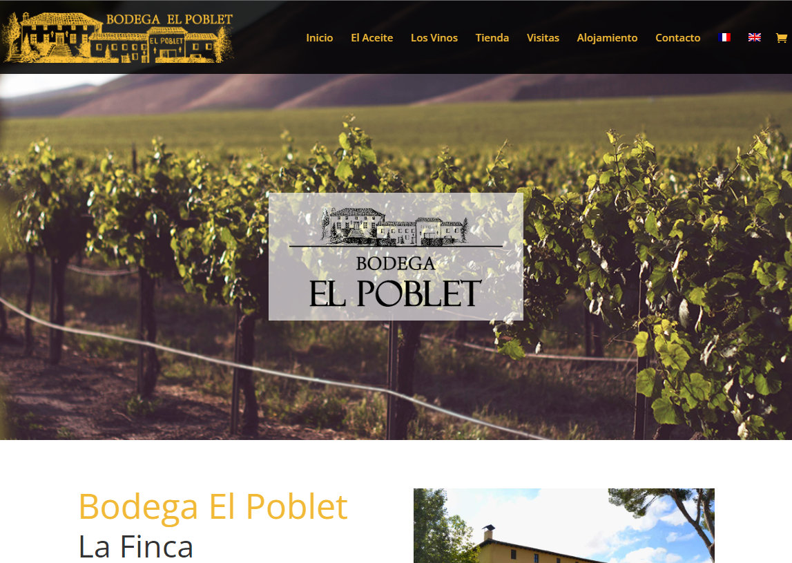 Diseño web para Bodega El Poblet